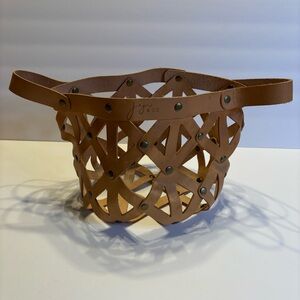 Joji & Co Tan Leather Basket